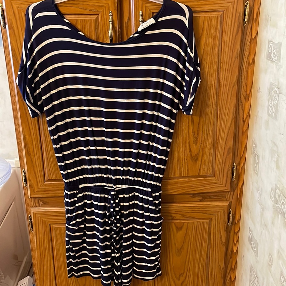 Womens navy blue romper